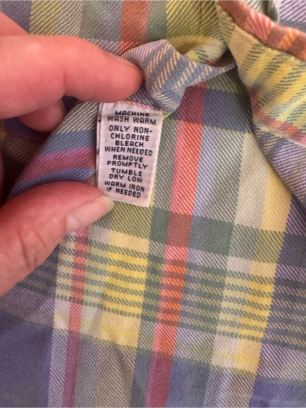 Ralph Lauren 90'sPastel Plaid Button-Down Shirt in Blue, Green, Pink, Yellow - Picture 8 of 11